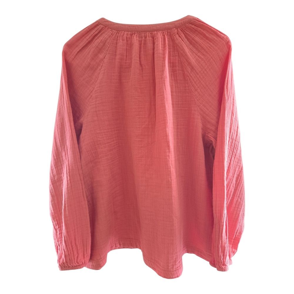 Old Navy Peach Long Sleeve Relaxed Blouse SZ M - Picture 4 of 5